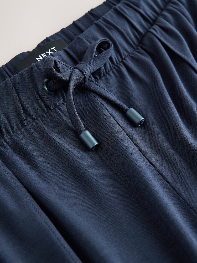 Navy Jersey Joggers - Image 2 of 3 Navy Jersey Joggers - Image 2 of 3