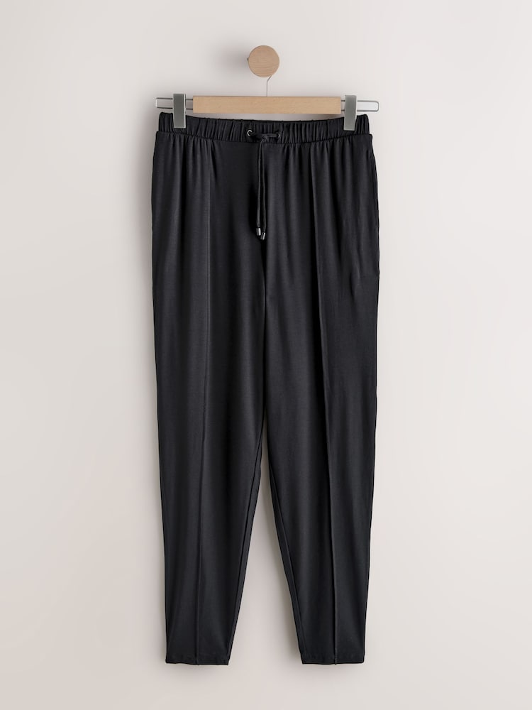 Negru - Pantaloni de trening din jerseu - Imaginea 5 din 5