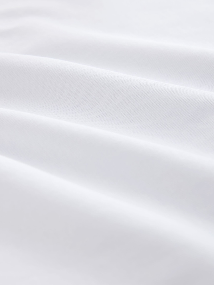 White Embellished Neck Chain Short Sleeve Crew Neck T-Shirt - Image 7 of 7