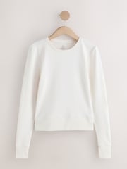 Ecru/Pink/Chocolate Brown Stripe - Thermal Soft Touch Long Sleeve Crew Neck Top - Imagen 8 de 10