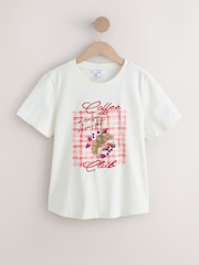 Ecru Embellished Coffee Club Short Sleeve Top - Image 5 of 7