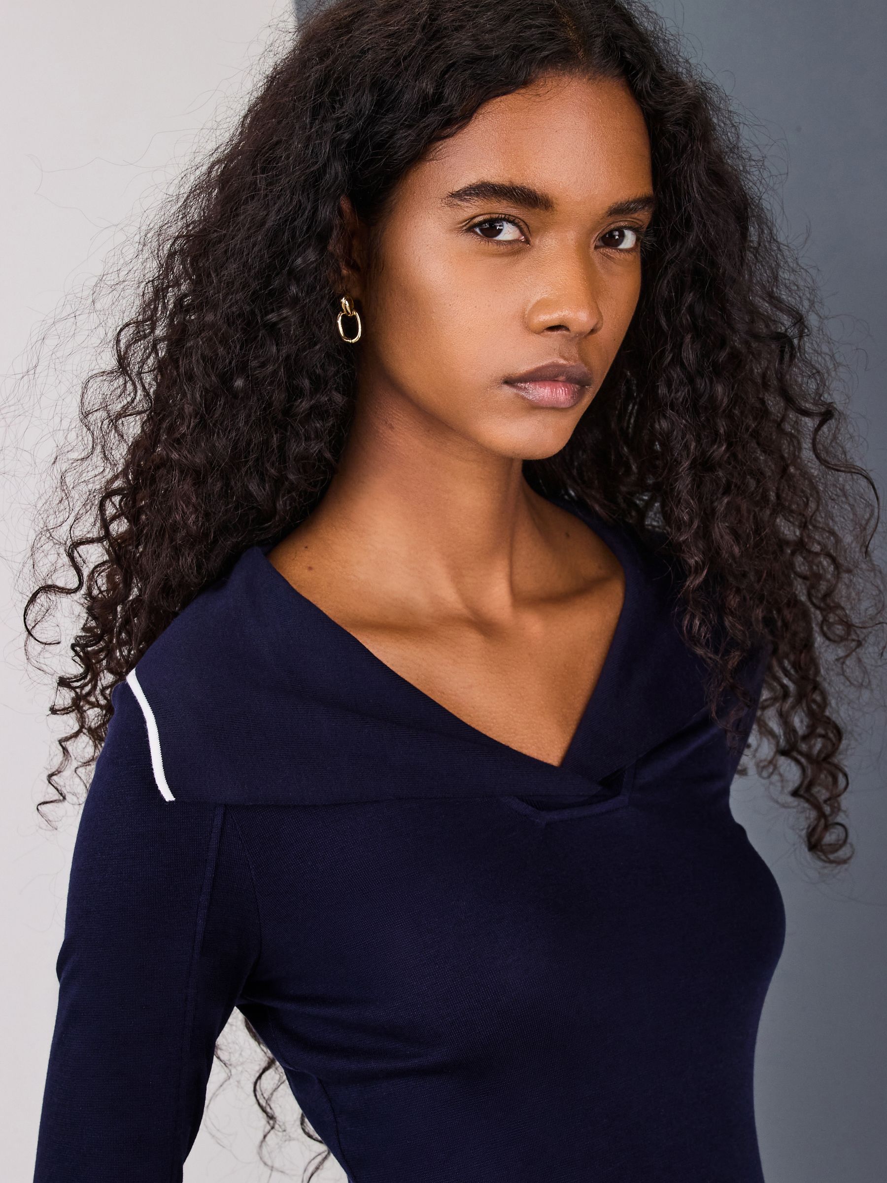 2024ss完売品Sailor Collar All-in-one Buy Navy Sailor Collar Long Sleeve Top from Next USA