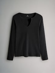 The Set Black/Brown/Neutral/White 4 Pack Notch Neck T-Shirts - Image 2 of 7