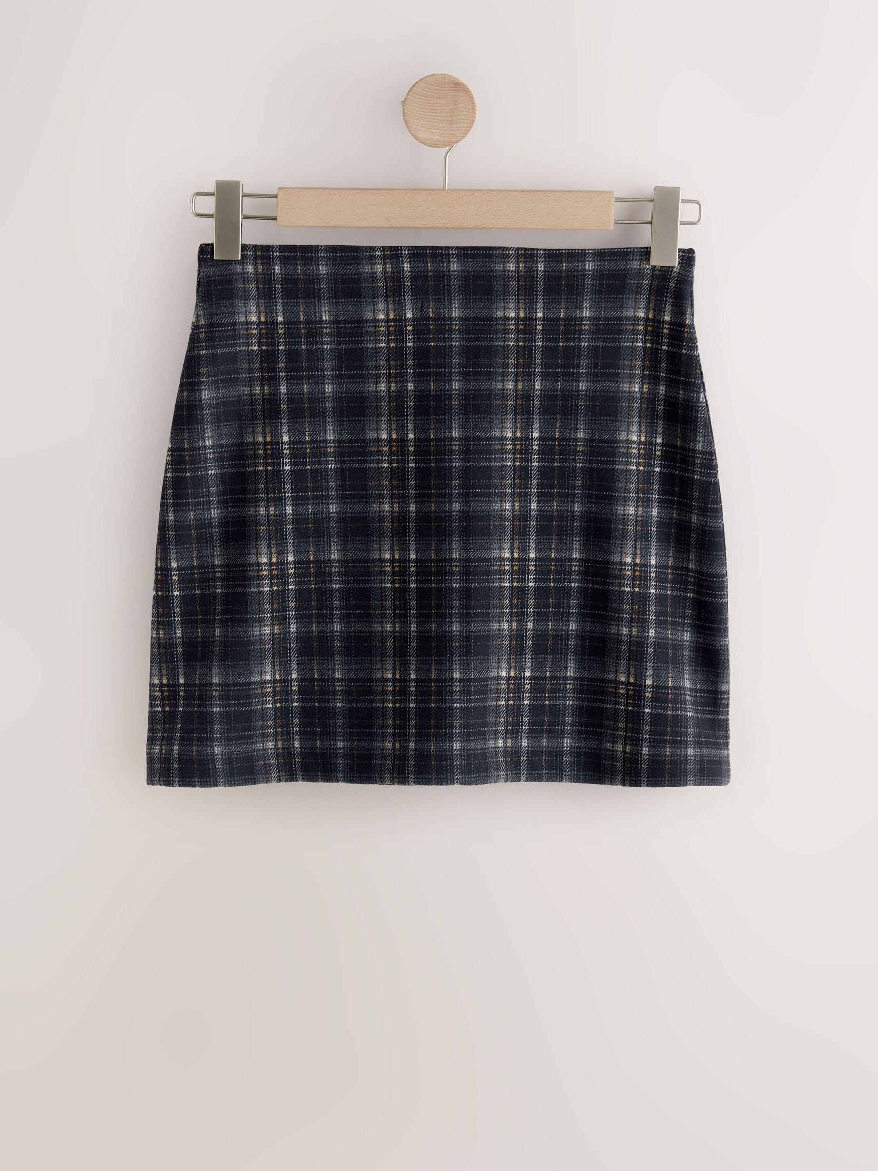 Buy Navy Blue Check Brushed Mini Skirt from Next USA