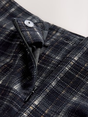 Navy Blue Check Brushed Mini Skirt - Image 6 of 7