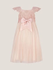 Monsoon Pink Estella Lace Bodice Dress - Image 2 of 3