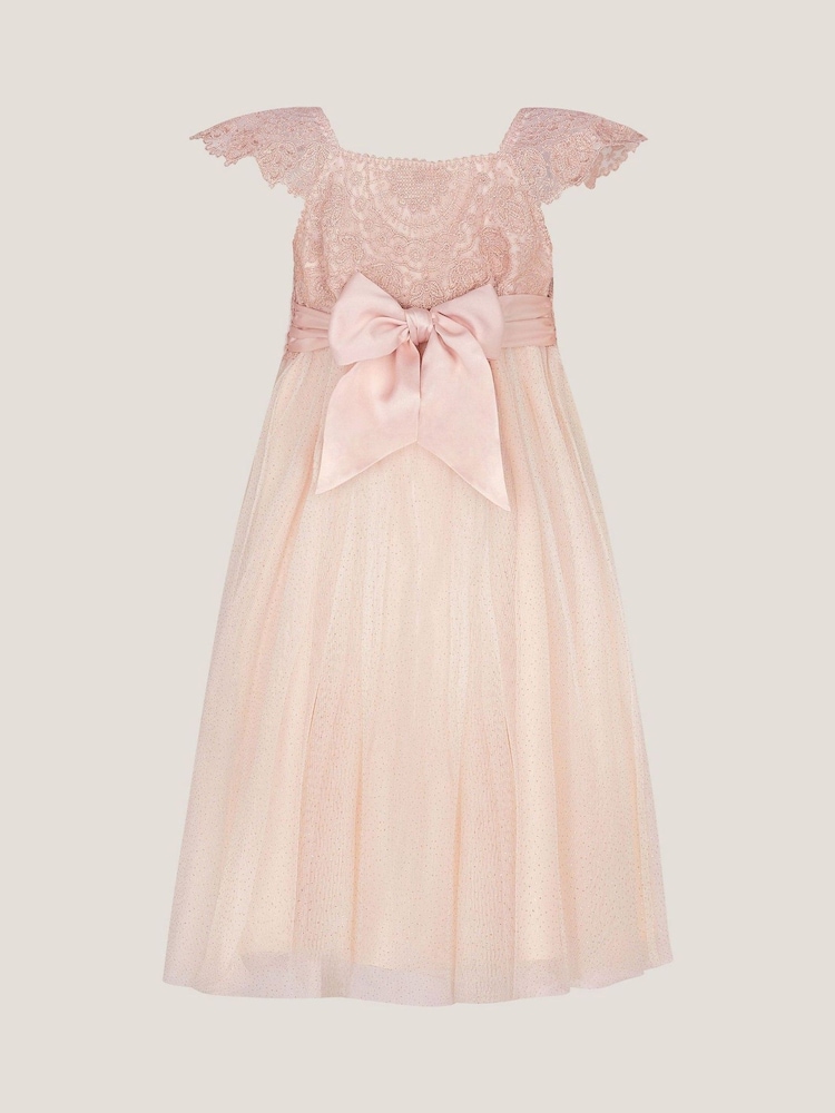 Monsoon Pink Estella Lace Bodice Dress - Image 2 of 3