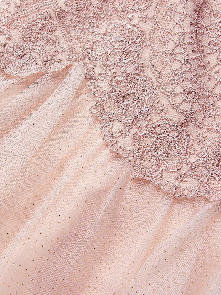 Monsoon Pink Estella Lace Bodice Dress - Image 3 of 3
