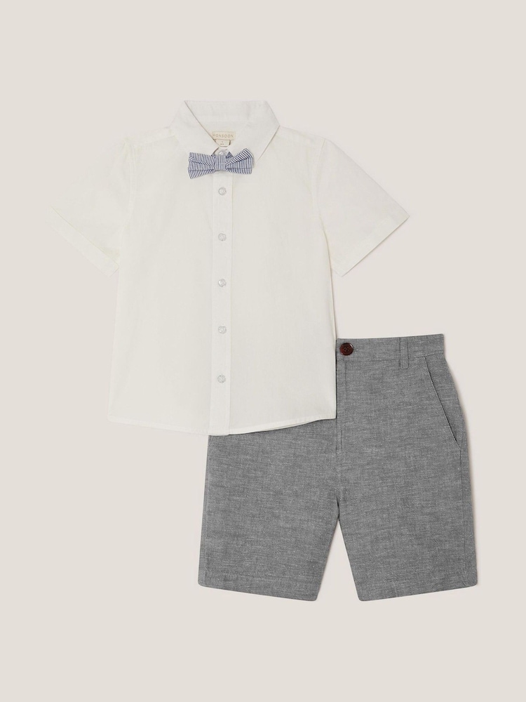 Monsoon Grey Smart Shorts Set 2 piece - Image 1 of 3 Monsoon Grey Smart Shorts Set 2 piece - Image 1 of 3