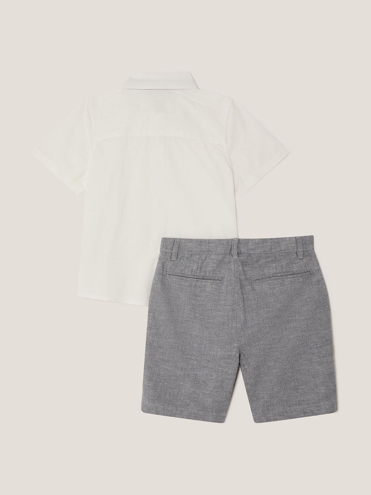 Monsoon Grey Smart Shorts Set 2 piece - Image 2 of 3 Monsoon Grey Smart Shorts Set 2 piece - Image 2 of 3