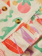 Monsoon Natural Palm Print Top and Trousers Set - Image 3 of 4