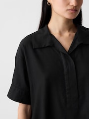 Gap Black Linen-Cotton Short Sleeve Maxi Dress - Image 4 of 5