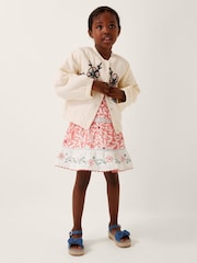 Monsoon Natural Floral Print Embroidered Bomber Jacket - Image 3 of 4
