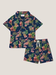 Monsoon Tropical Print Shirt and Shorts Set - Bild 1 von 3