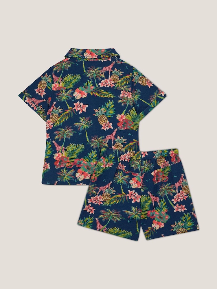 Monsoon Tropical Print Shirt and Shorts Set - Bild 2 von 3