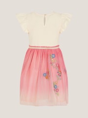 Monsoon Pink Ombre Embellished Hummingbird Print Disco Dress - Image 3 of 4