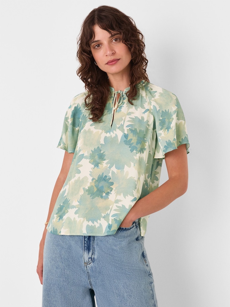 Whistles Floral Print Tie Neck Blouse - Imagen 1 de 4