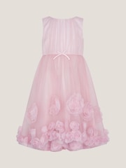 Monsoon Pink Josie 3D Rosette Dress - Image 2 of 3
