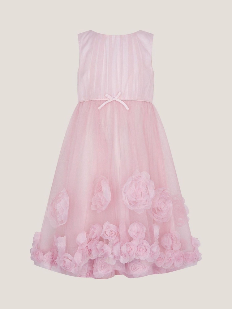 Monsoon Pink Josie 3D Rosette Dress - Image 2 of 3