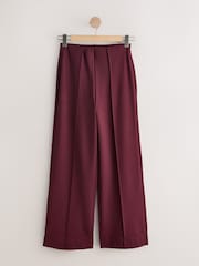 Berry Red N. Premium Wide Leg Jersey Trousers - Image 5 of 7