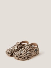 Monsoon Brown Jewel Leopard Print Clogs - Image 1 of 3