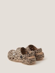 Monsoon Brown Jewel Leopard Print Clogs - Image 2 of 3