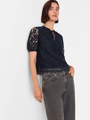Whistles Lace Tie Detail Blouse - Imagem 1 de 5