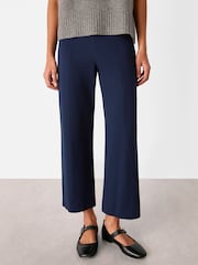 Whistles Blue Petite Camilla Wide Leg Trousers - Image 1 of 1