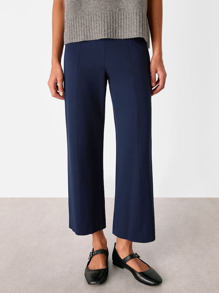 Whistles Blue Petite Camilla Wide Leg Trousers - Image 1 of 1