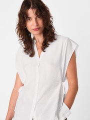 Blanco - Whistles Button Down Tie Side Shirt - Imagen 1 de 5