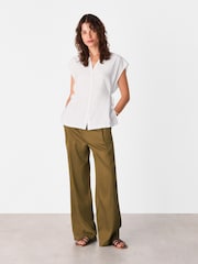 Blanco - Whistles Button Down Tie Side Shirt - Imagen 4 de 5
