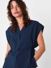 Azul - Whistles Button Down Tie Side Shirt - Imagen 1 de 5