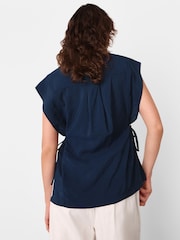 Azul - Whistles Button Down Tie Side Shirt - Imagen 2 de 5