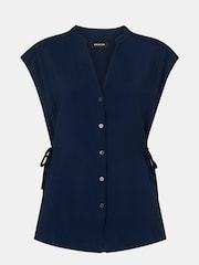 Azul - Whistles Button Down Tie Side Shirt - Imagen 5 de 5