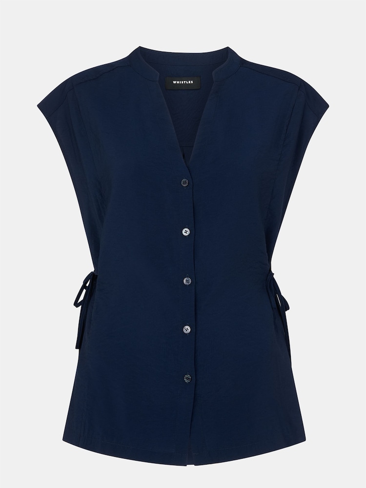 Azul - Whistles Button Down Tie Side Shirt - Imagen 5 de 5