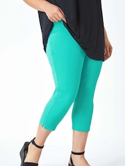 Roman Blue Curve Cropped Stretch Trousers - Image 2 of 5