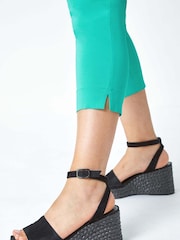 Roman Blue Curve Cropped Stretch Trousers - Image 5 of 5