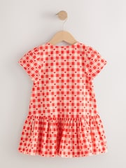 Red Heart Short Sleeve Cotton Dress (3mths-8yrs) - Image 2 of 4