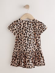 Animal Print Short Sleeve Cotton Dress (3mths-8yrs) - Image 6 of 8