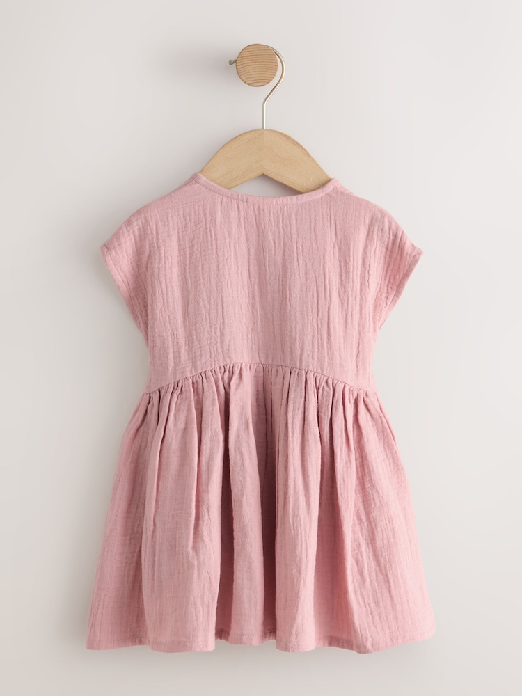 blush pink infant dress Melis birthday baby dress blush