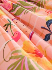 Peach Pink Tropical - Double Ruffle Sleeve Dress (3mths-8yrs) - صورة 7 من 7