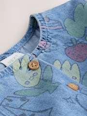 Pet Print Denim - Short Sleeve Dress (3mths-8yrs) - Imaginea 3 din 4