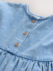 Denim Bow Short Sleeve Dress (3mths-8yrs) - Image 7 of 7