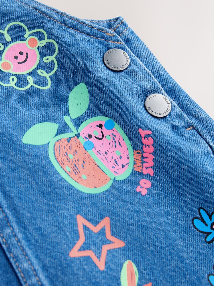Mid Blue Character Denim Pinafore Dress (3mths-8yrs) - Image 7 of 7 Mid Blue Character Denim Pinafore Dress (3mths-8yrs) - Image 7 of 7