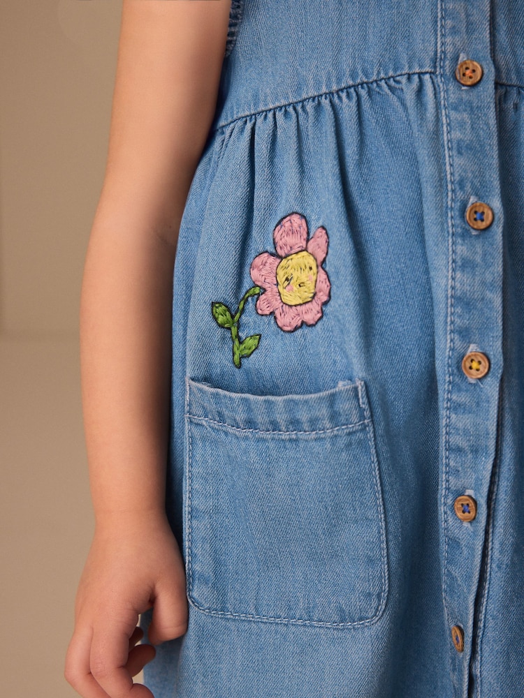 denim dress character Buy Character Embroidered Collar Denim Dress (3mths-8yrs) from Next USA