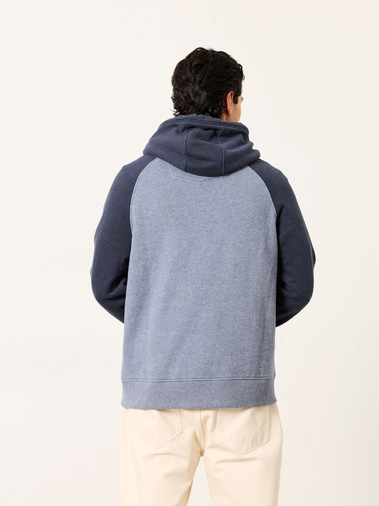 FatFace Blue Brooke Overhead Contrast Raglan Hoodie - Image 2 of 6