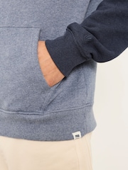 FatFace Blue Brooke Overhead Contrast Raglan Hoodie - Image 4 of 6