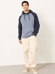 FatFace Blue Brooke Overhead Contrast Raglan Hoodie - Image 5 of 6