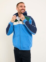 FatFace Brooke Cobalt Blue Zip Through Cut Sew Hoodie - Image 4 of 8