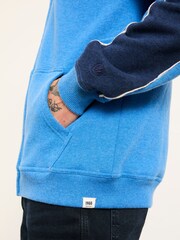 FatFace Brooke Cobalt Blue Zip Through Cut Sew Hoodie - Image 6 of 8
